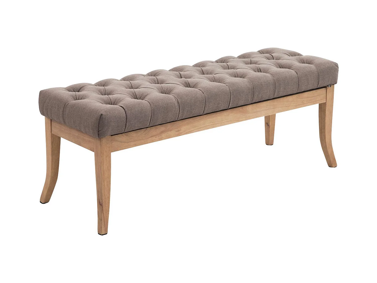 Banquette - Tissu & Bois - Taupe - Ramses