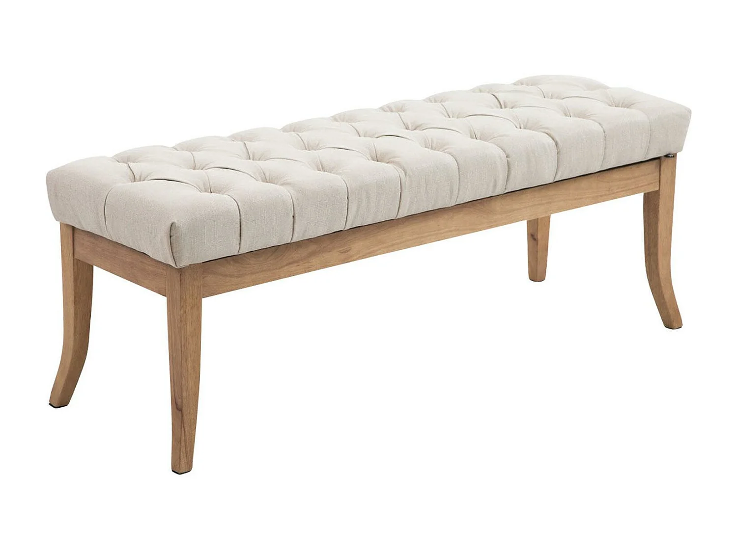 Banquette - Tissu & Bois - Crème - Ramses