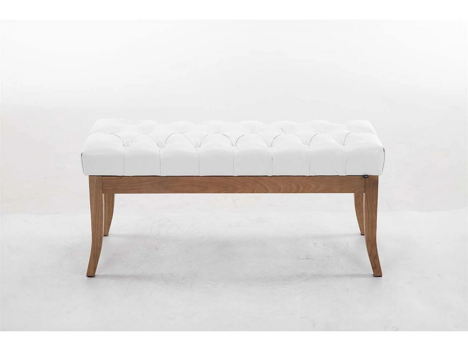 Banquette - Similicuir & Bois - Blanc - Ramses