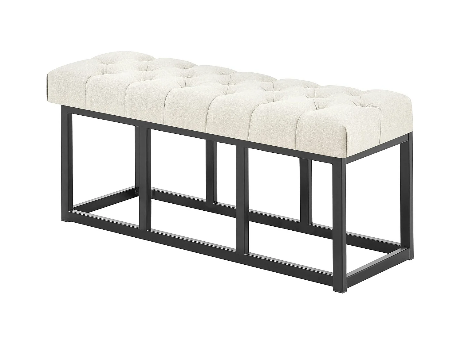 Banquette - Tissu - Crème - Amun