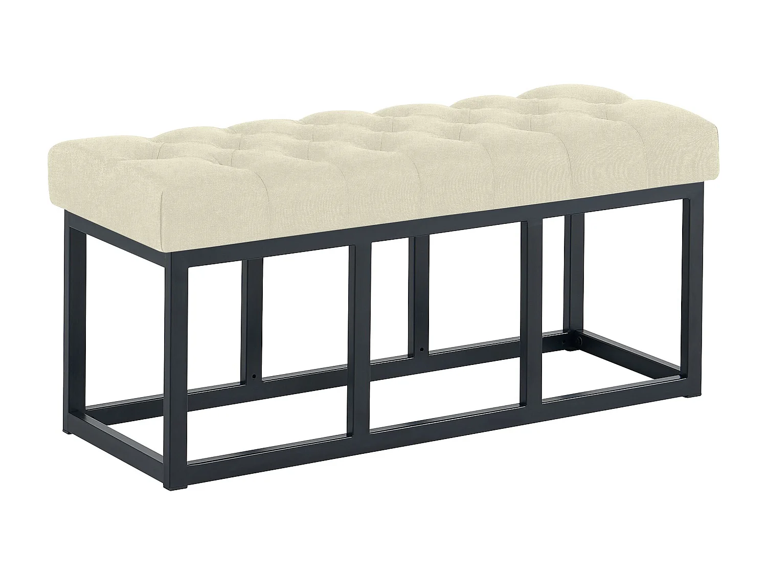 Banquette - Tissu - Crème - Amun