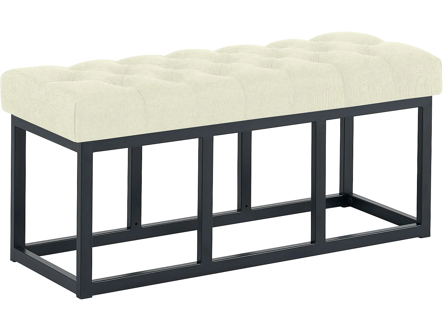 Banquette - Tissu - Crème - Amun