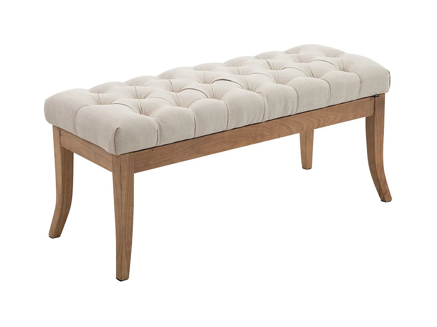 Banquette - Tissu & Bois - Crème - Ramses