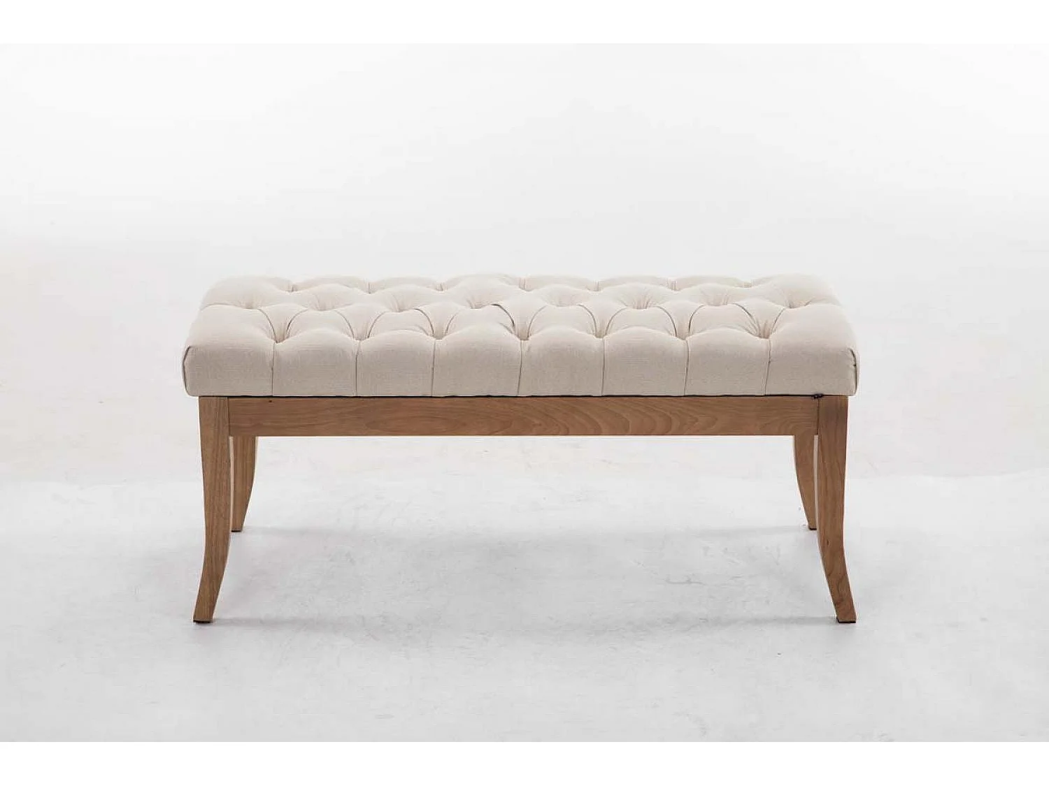 Banquette - Tissu & Bois - Crème - Ramses