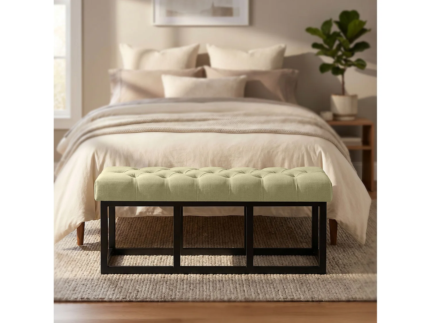 Banquette - Tissu - Taupe - Amun