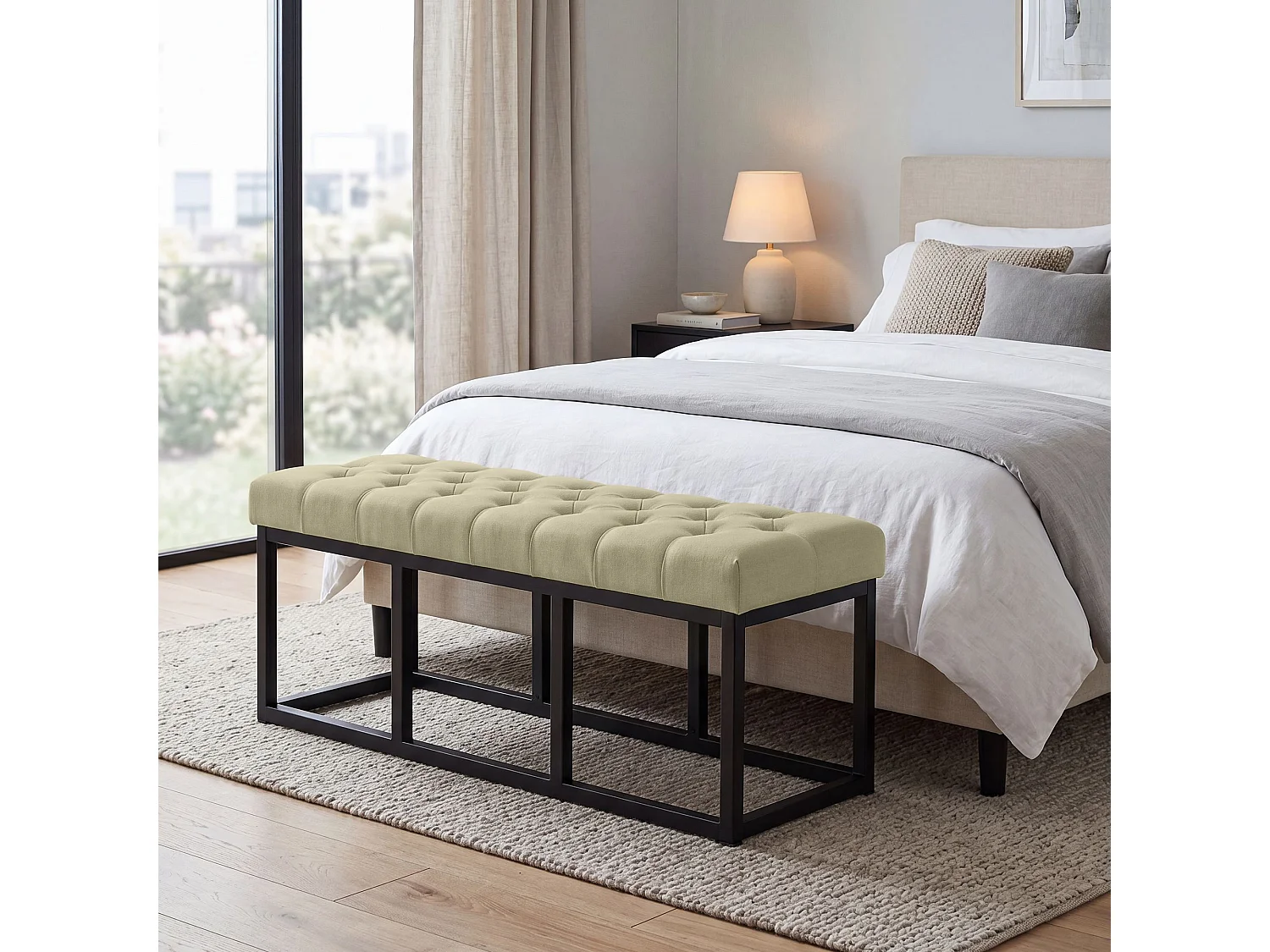 Banquette - Tissu - Taupe - Amun