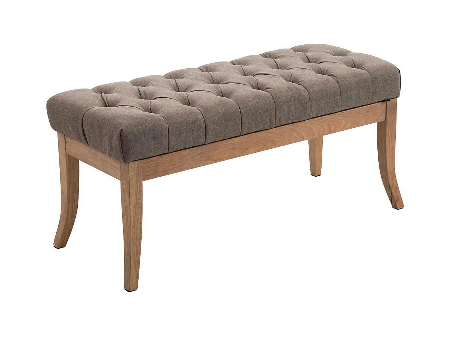 Banquette - Tissu & Bois - Taupe - Ramses