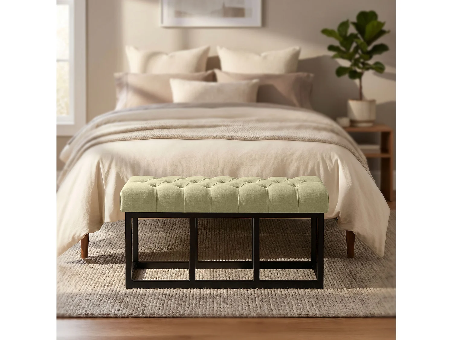 Banquette - Tissu - Taupe - Amun