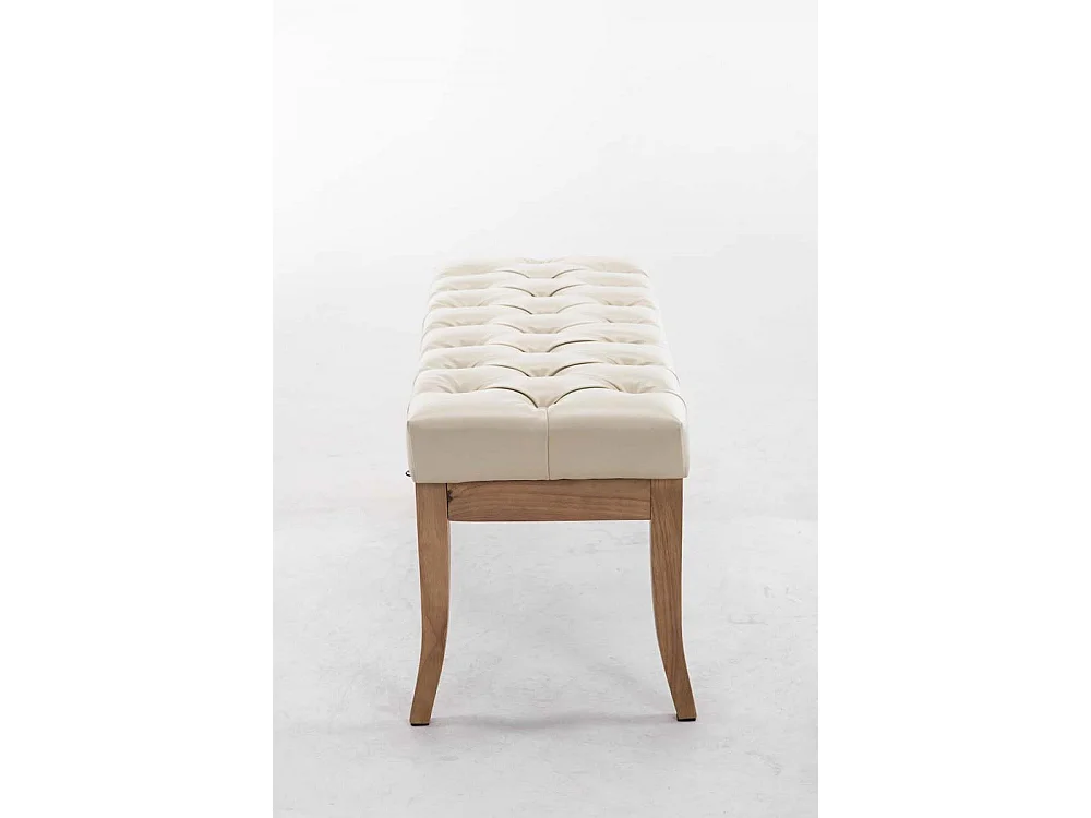 Sitzbank - Kunstleder & Holz - creme - Ramses
