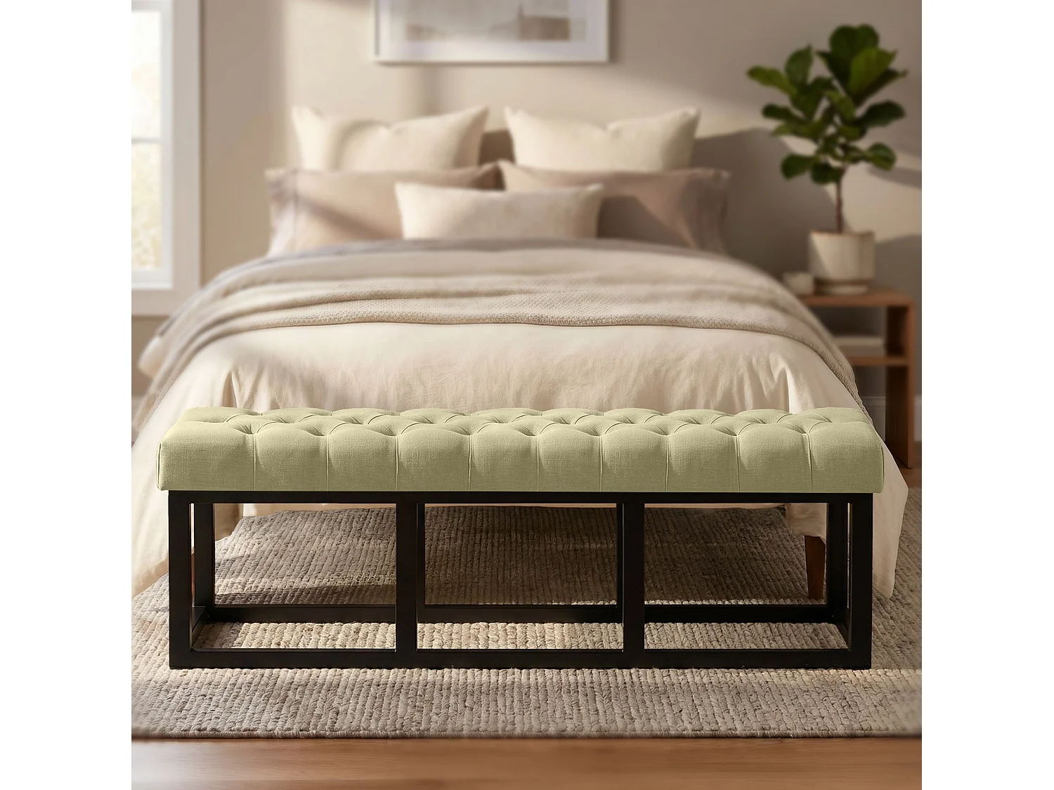 Banquette - Tissu - Taupe - Amun