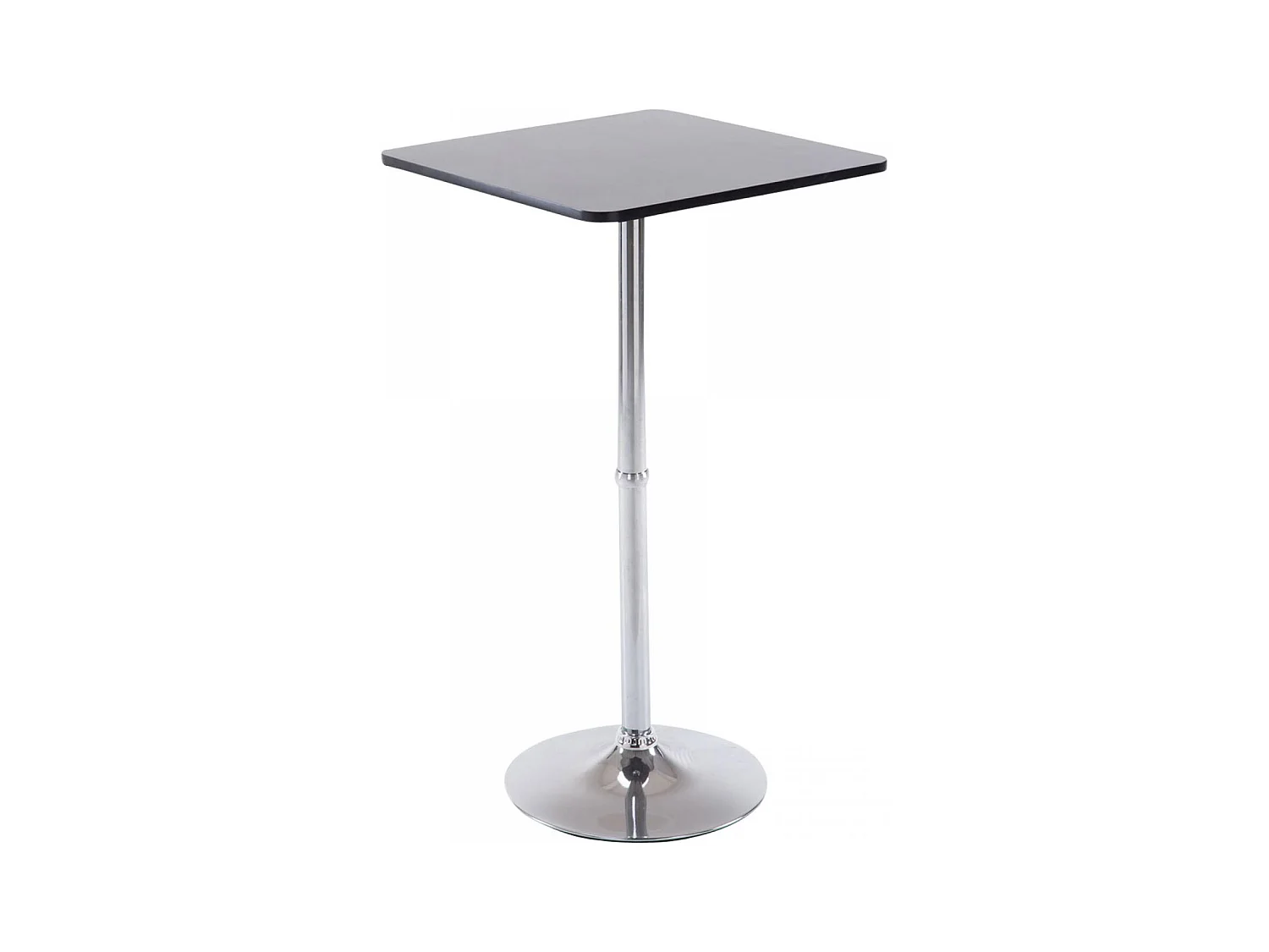 Table haute - carré - Bois - 60 x 60 cm - Noir - eckig