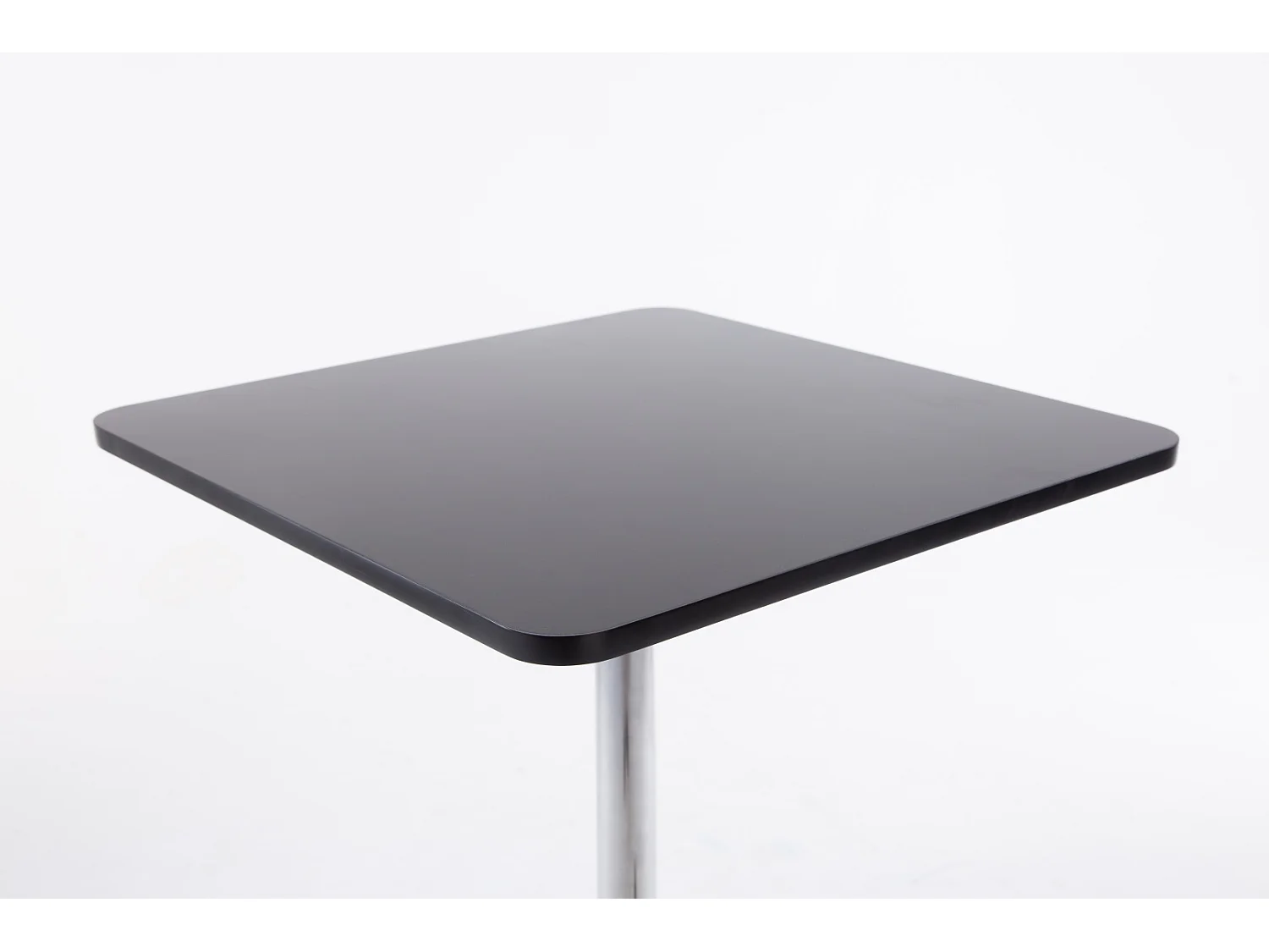 Hoge tafel - vierkant - Hout - 60 x 60 cm - zwart - eckig