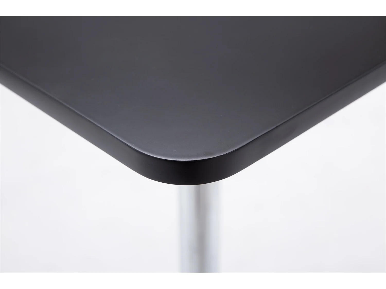 Hoge tafel - vierkant - Hout - 60 x 60 cm - zwart - eckig