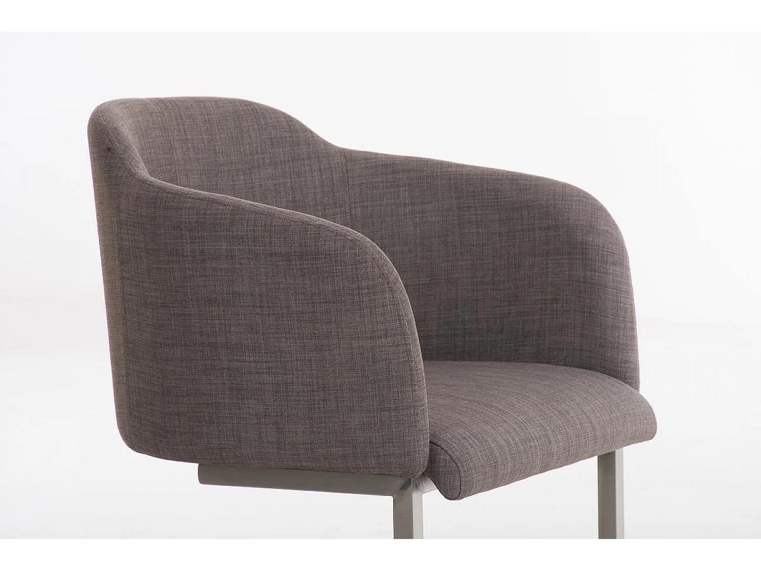 Cadeira para visitantes Magnus em tecido cinza