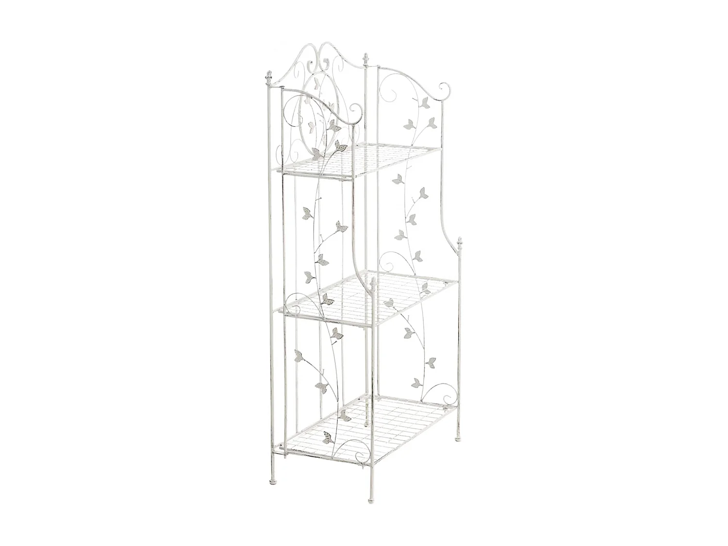 Standregal - Metall - 58 x 33 x 118cm - antik weiß - Reus
