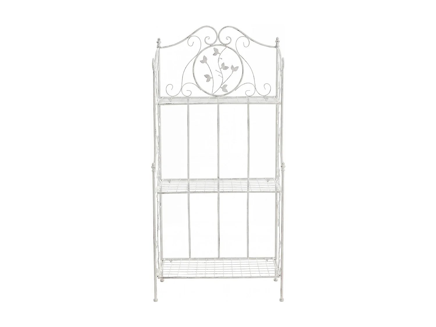 Standregal - Metall - 58 x 33 x 118cm - antik weiß - Reus