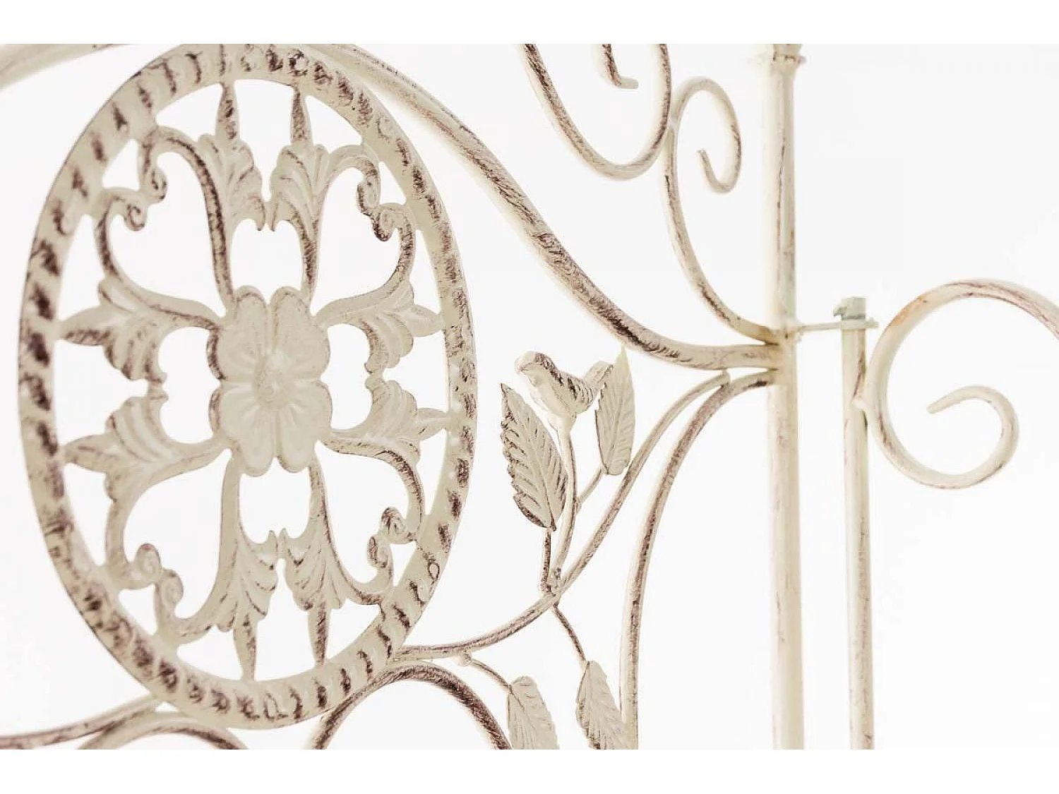 Staande plank - Metalen - 66 x 32 x 175cm - antiek/creme - Flora