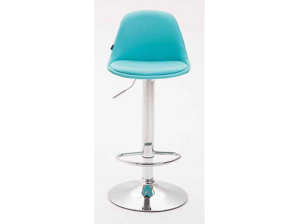Lot de 2  Tabouret de bar - Similicuir & Métal chromé - Bleu - Kiel