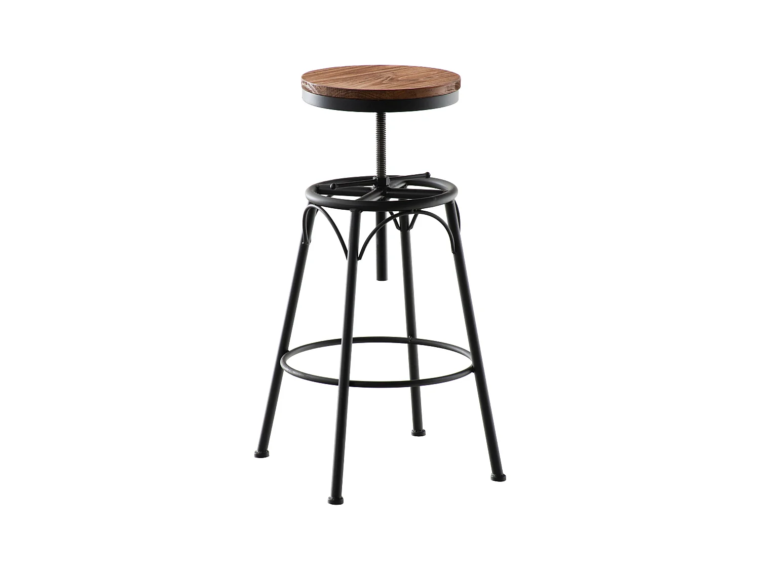 Tabouret de bar - Métal & Nature - Noir - Beam