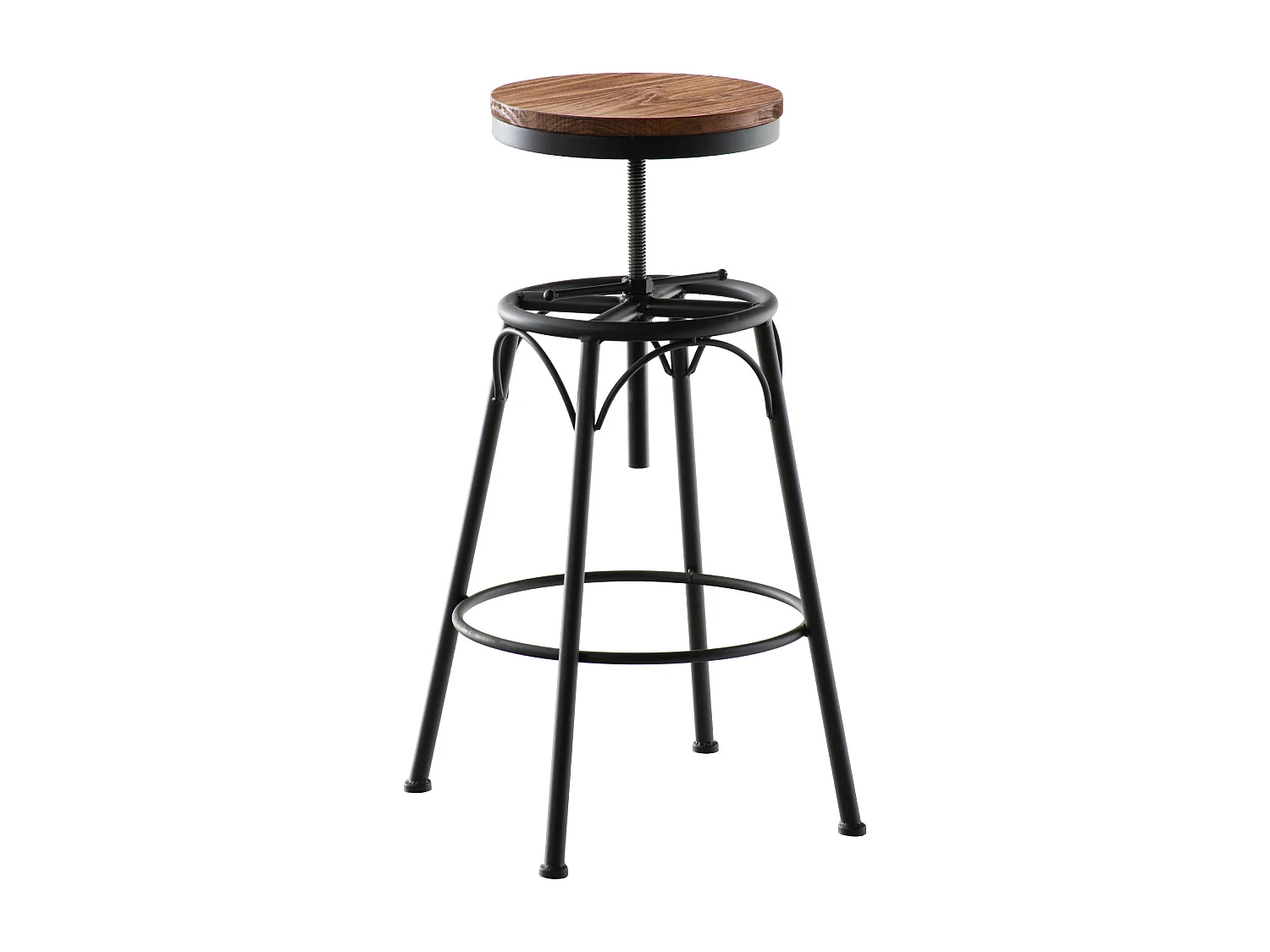 Tabouret de bar - Métal & Nature - Noir - Beam