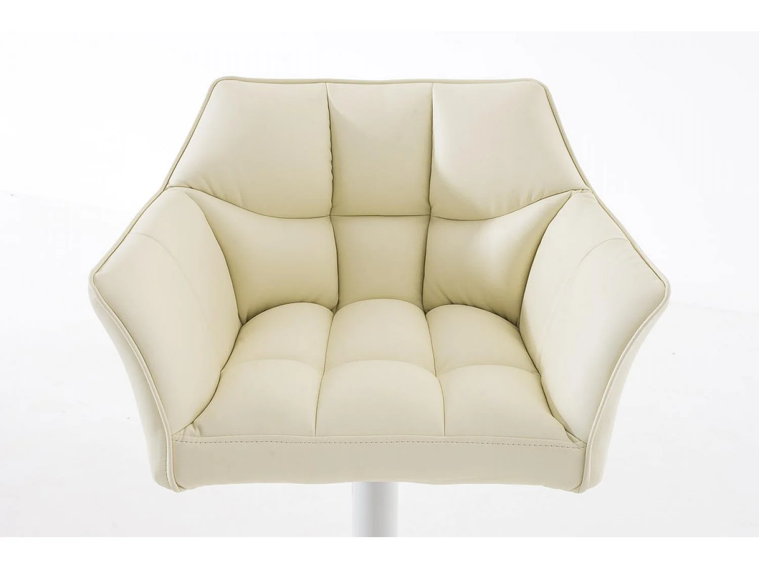 Barhocker - Kunstleder & weiß - creme - Damaso