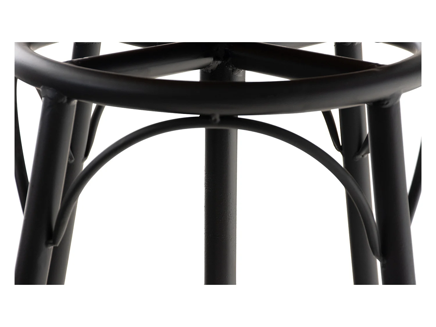 2er Set Barhocker - Metall & natura - schwarz - Beam