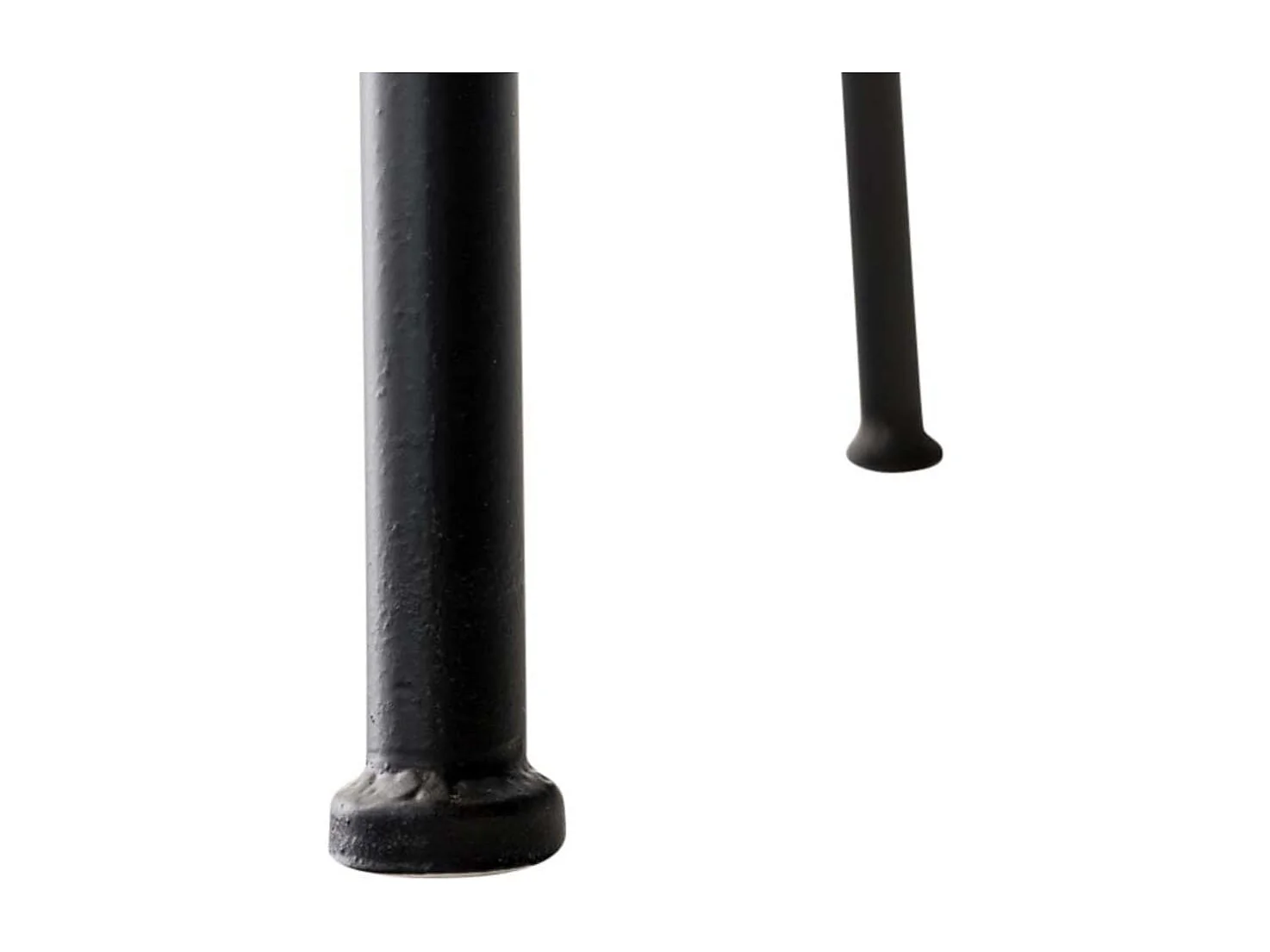 2er Set Barhocker - Metall & natura - schwarz - Beam