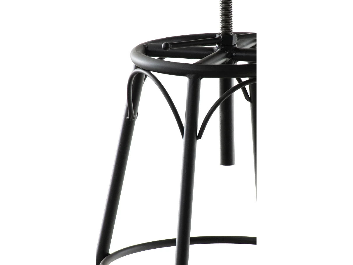 Lot de 2  Tabouret de bar - Métal - Noir - Beam