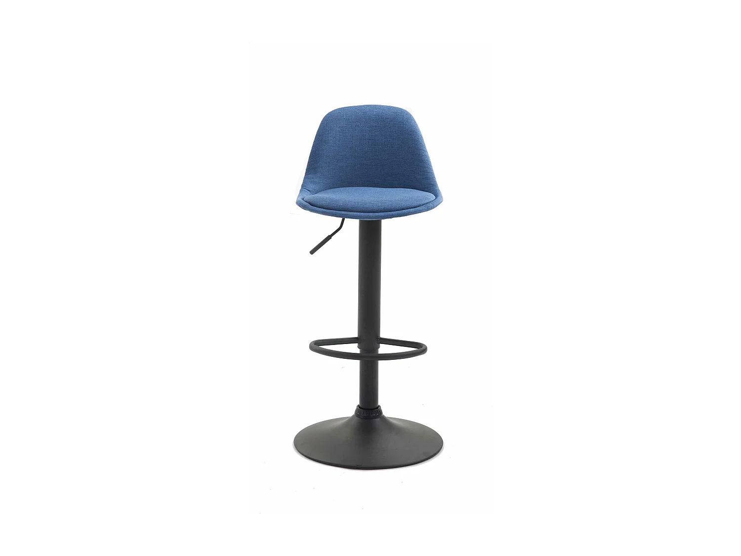 Tabouret de bar - Tissu & Métal - Bleu - Kiel
