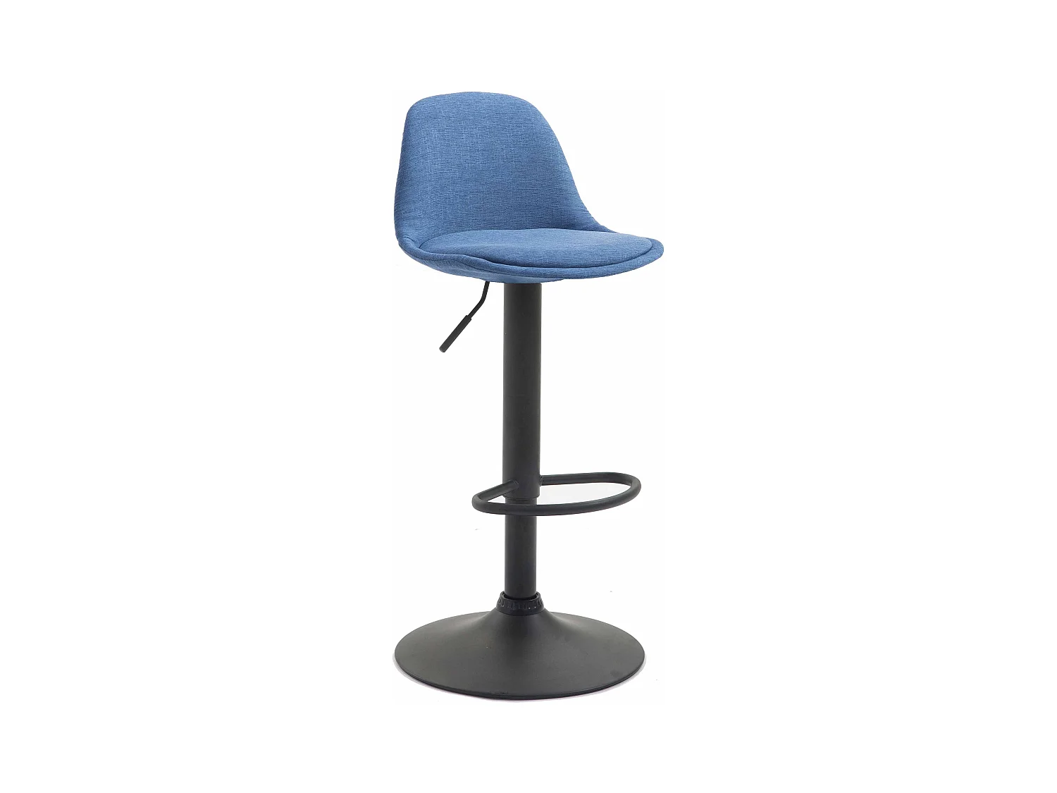 Tabouret de bar - Tissu & Métal - Bleu - Kiel