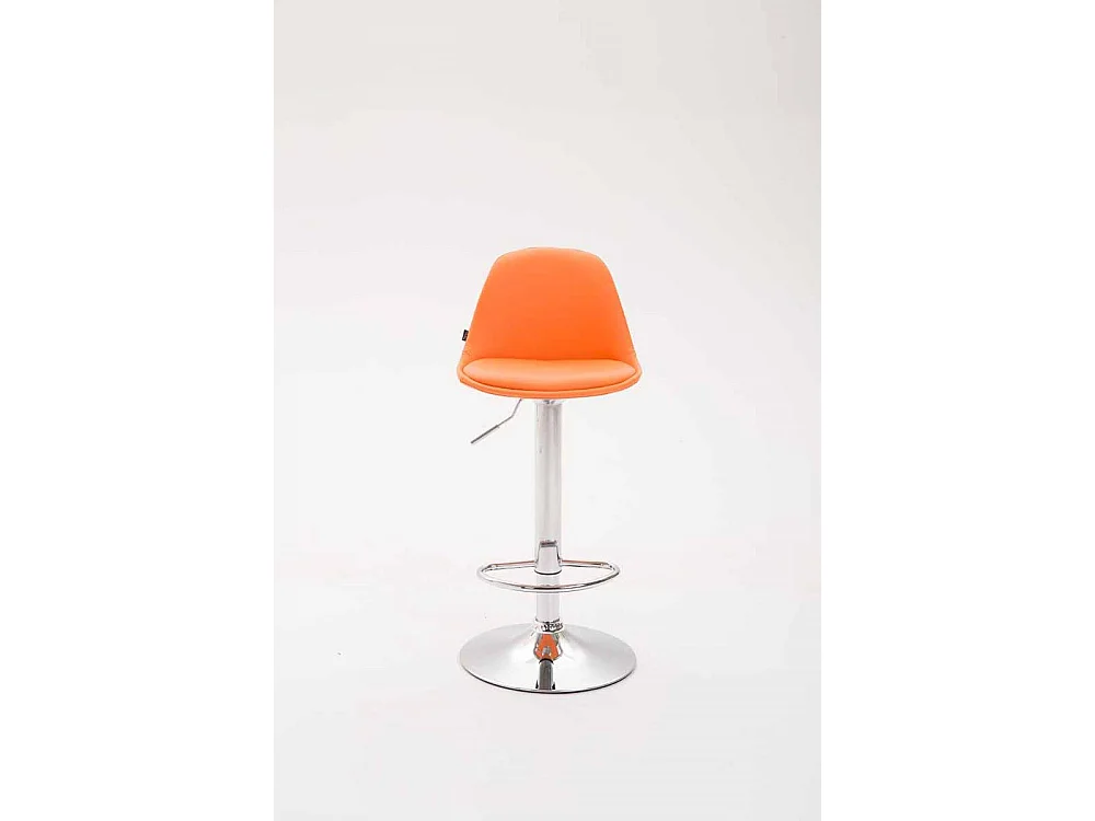 Tabouret de bar - Similicuir & Métal - Orange - Kiel