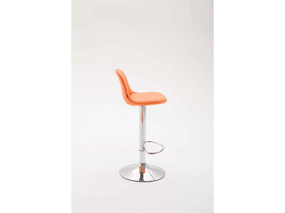 Tabouret de bar - Similicuir & Métal - Orange - Kiel