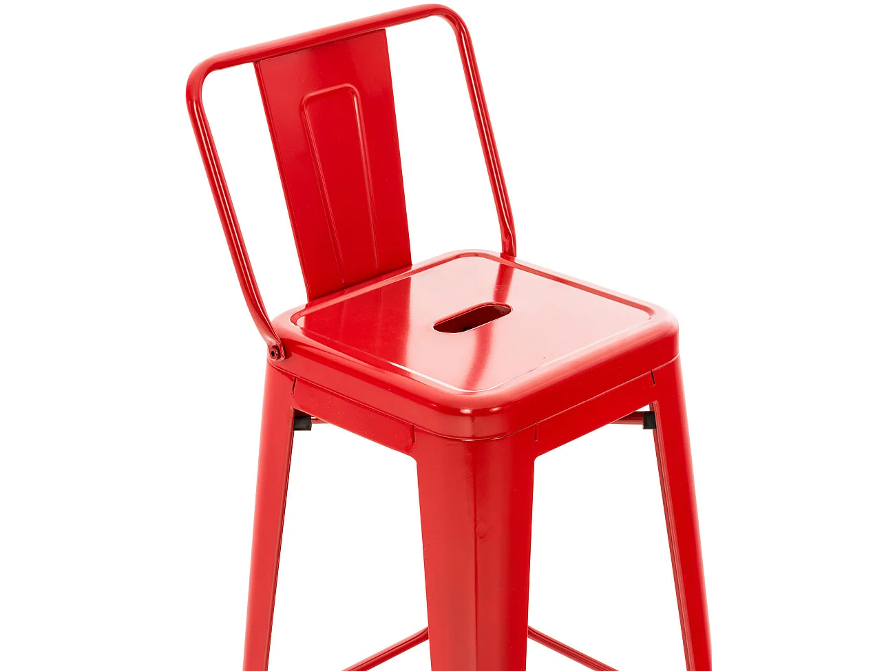 Tabouret de bar - Métal & Métal - Rouge - Mason