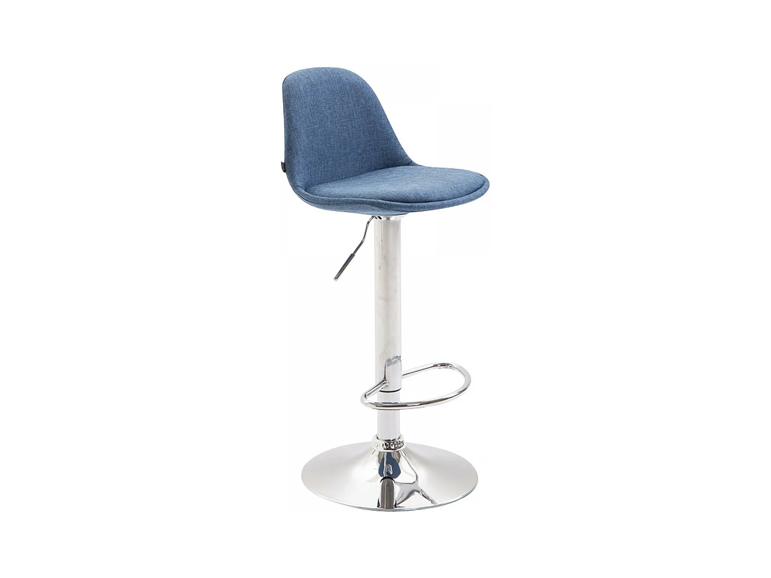 Tabouret de bar - Tissu & Métal - Bleu - Kiel