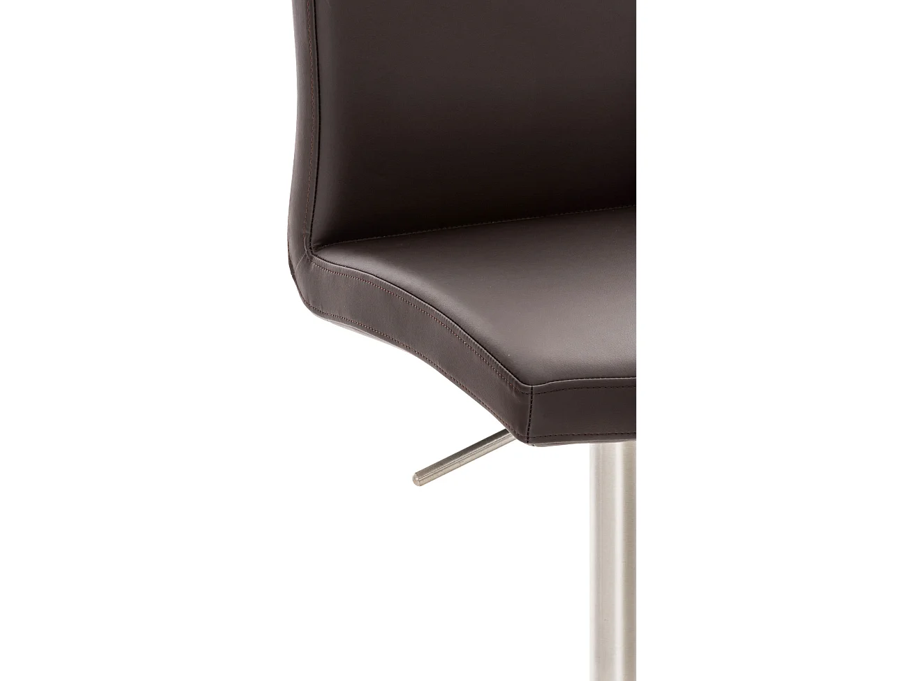 Tabouret de bar - Similicuir & Acier inoxydable - Marron - Cadiz