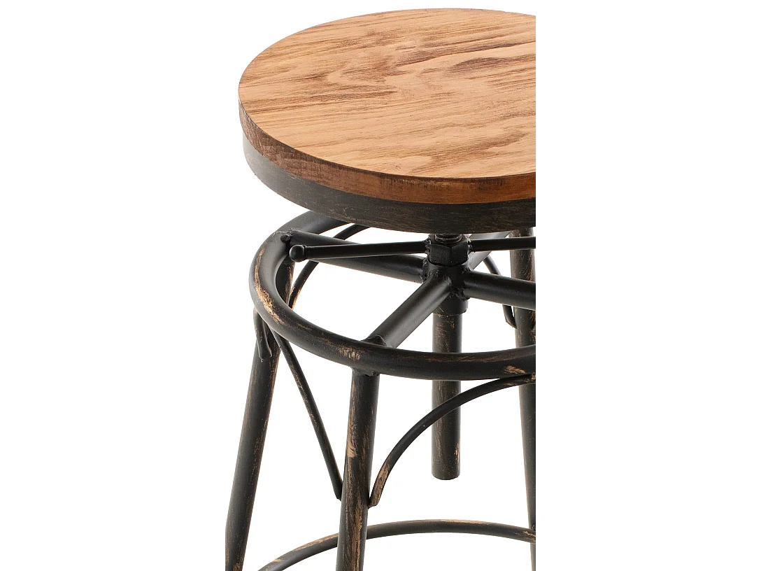 Tabouret de bar - Métal & Nature - Bronze - Beam
