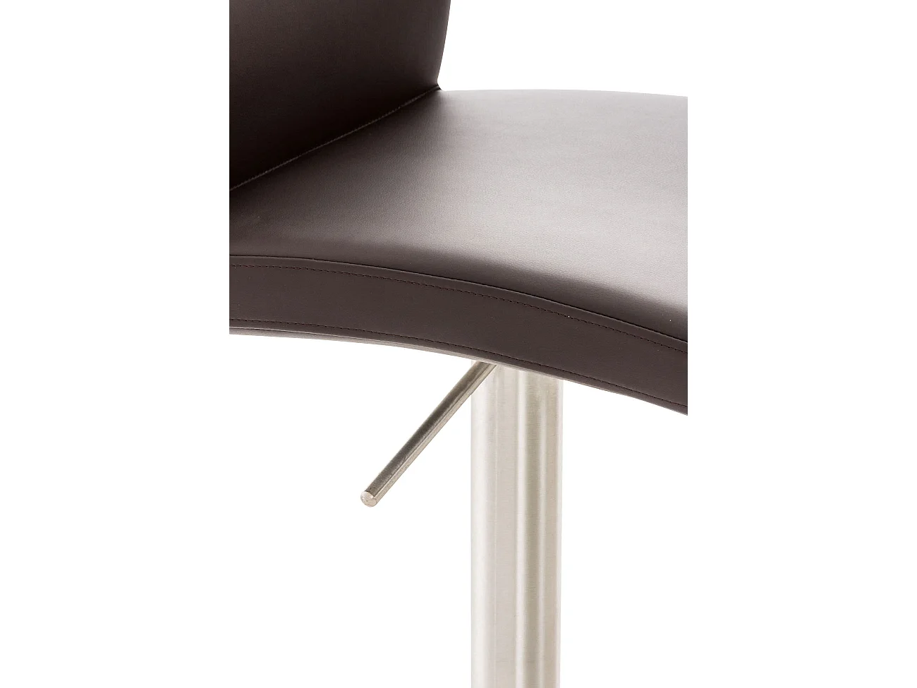 Lot de 2  Tabouret de bar - Similicuir & Acier inoxydable - Marron - Cadiz