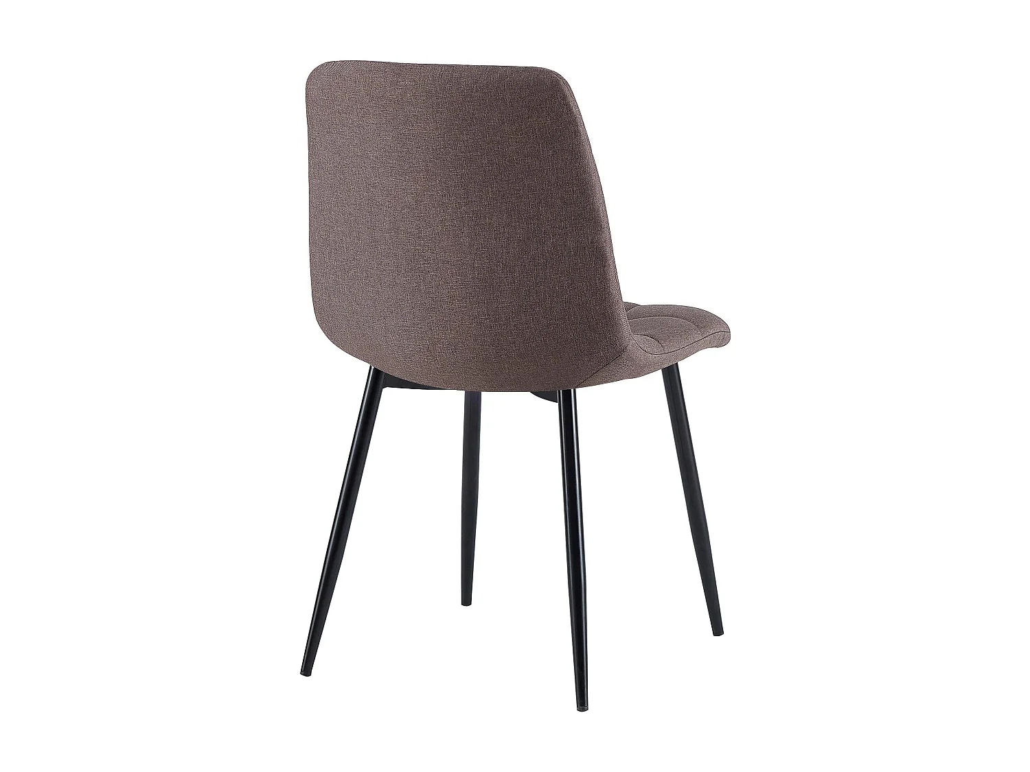 Lot de 4  chaise salle à manger - Tissu - Marron - Antibes