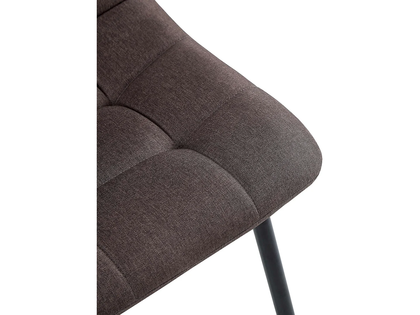 Lot de 4  chaise salle à manger - Tissu - Marron - Antibes