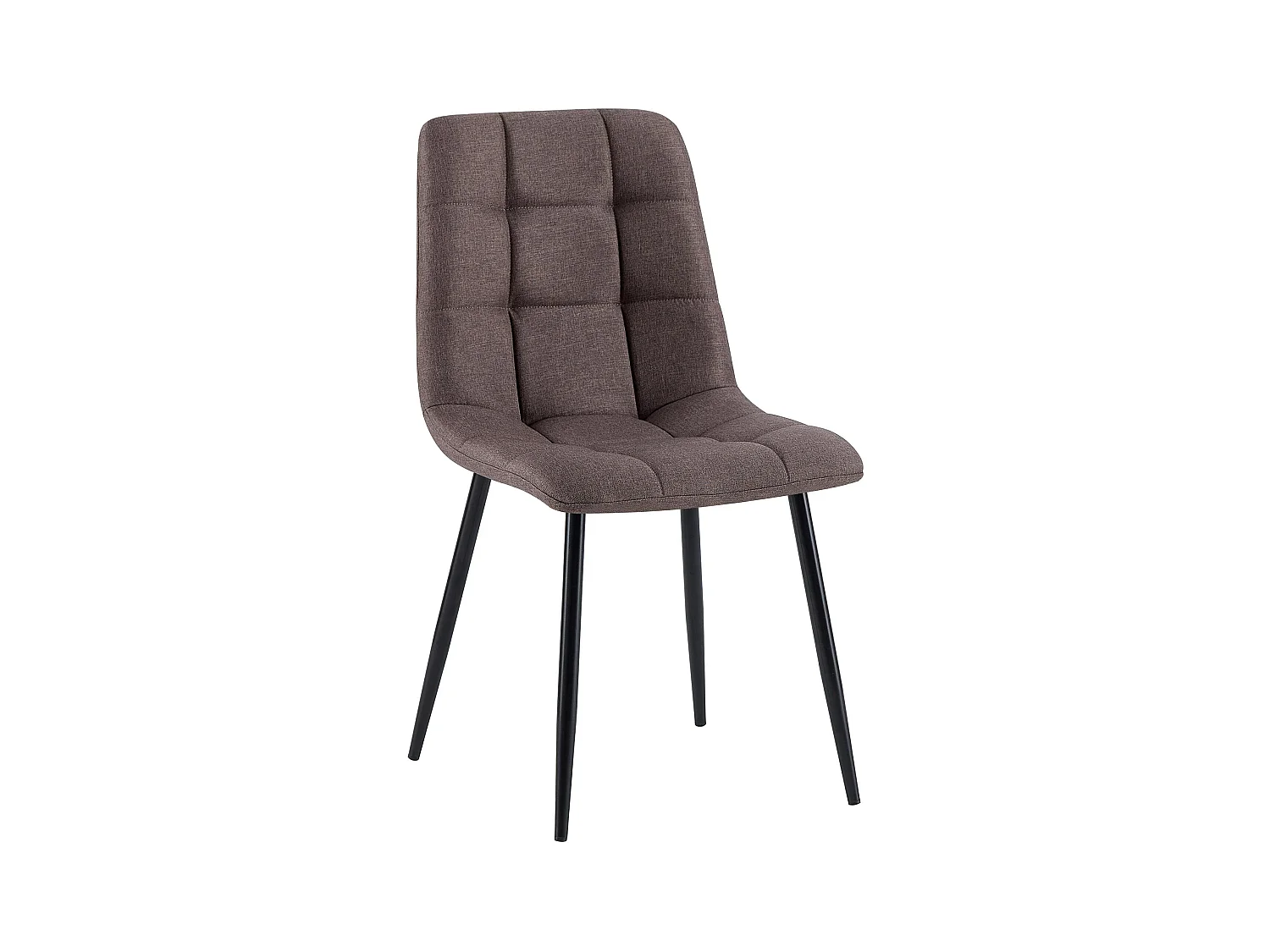 chaise salle à manger - Tissu & Noir - Marron - Antibes