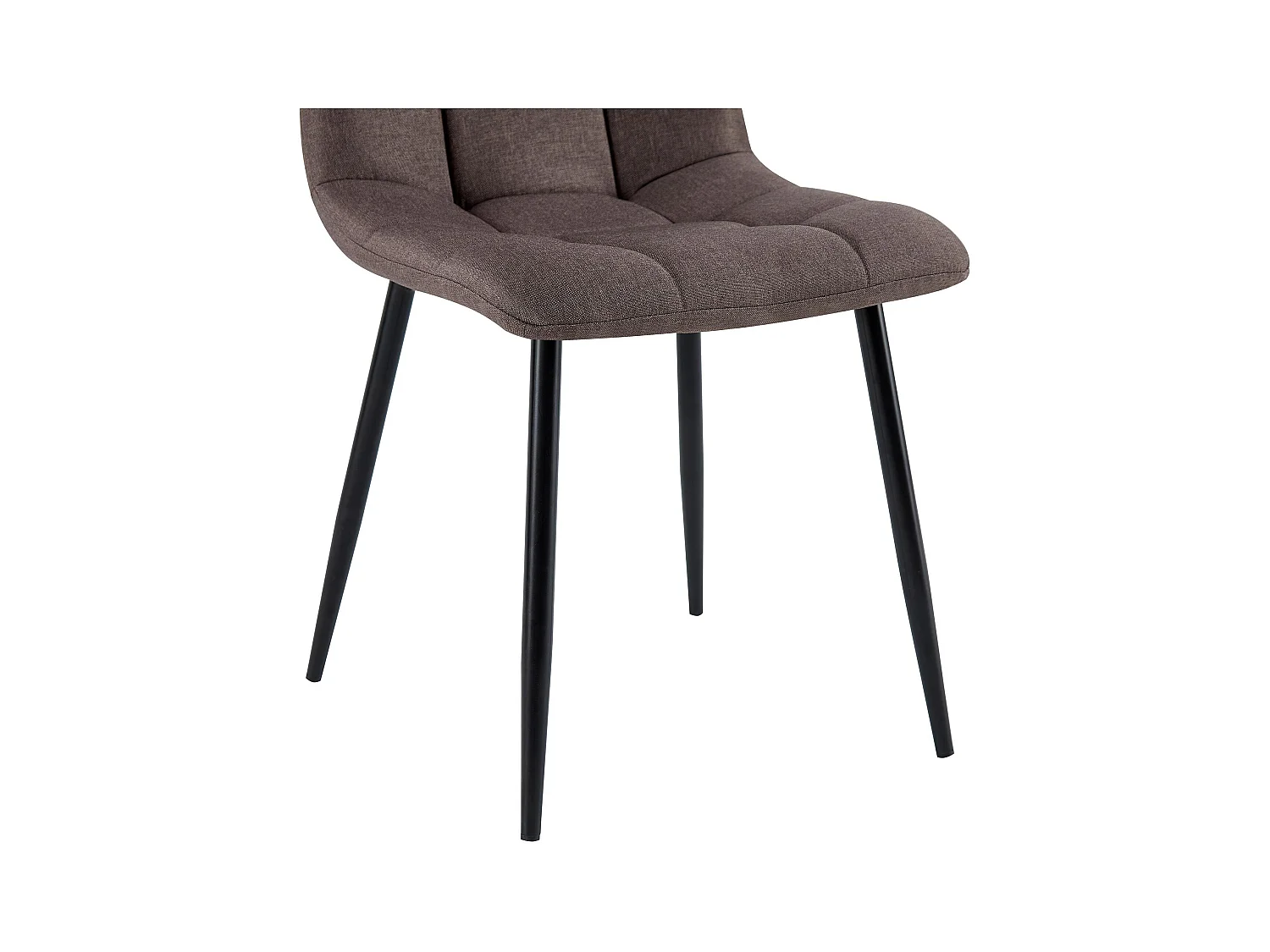 Eetkamerstoelen - Stof & zwart - bruin - Antibes