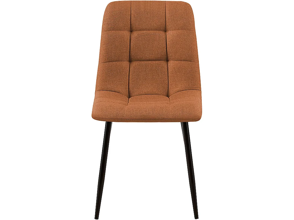 Lot de 2  chaise salle à manger - Tissu - Orange - Tilde