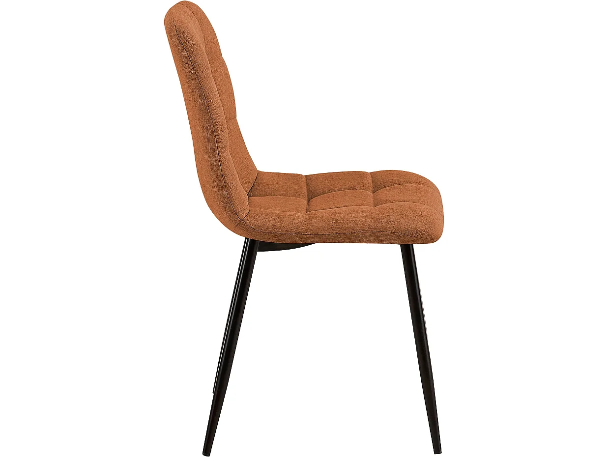 Lot de 2  chaise salle à manger - Tissu - Orange - Tilde