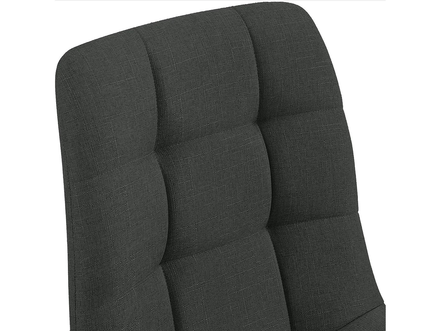 Lot de 4  chaise salle à manger - Tissu - Gris foncé - Tilde