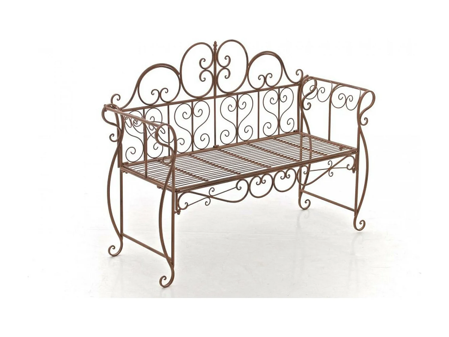 Gartenbank - Metall - antik braun - Minna