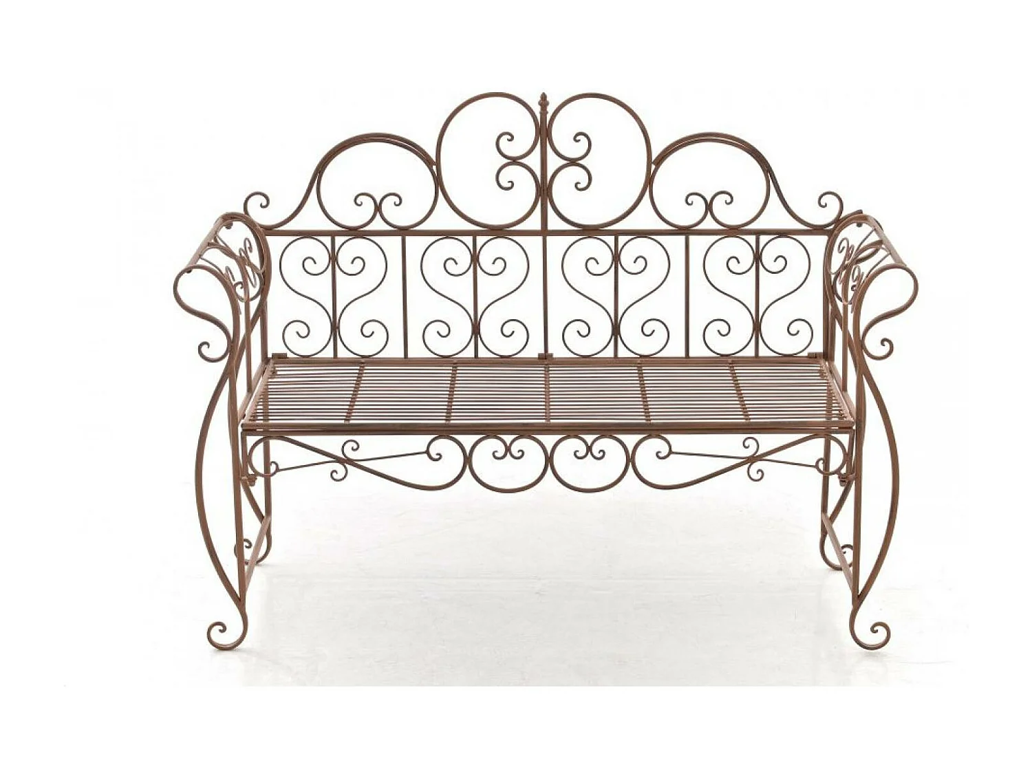 Gartenbank - Metall - antik braun - Minna