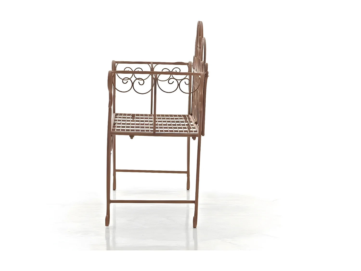 Gartenbank - Metall - antik braun - Minna