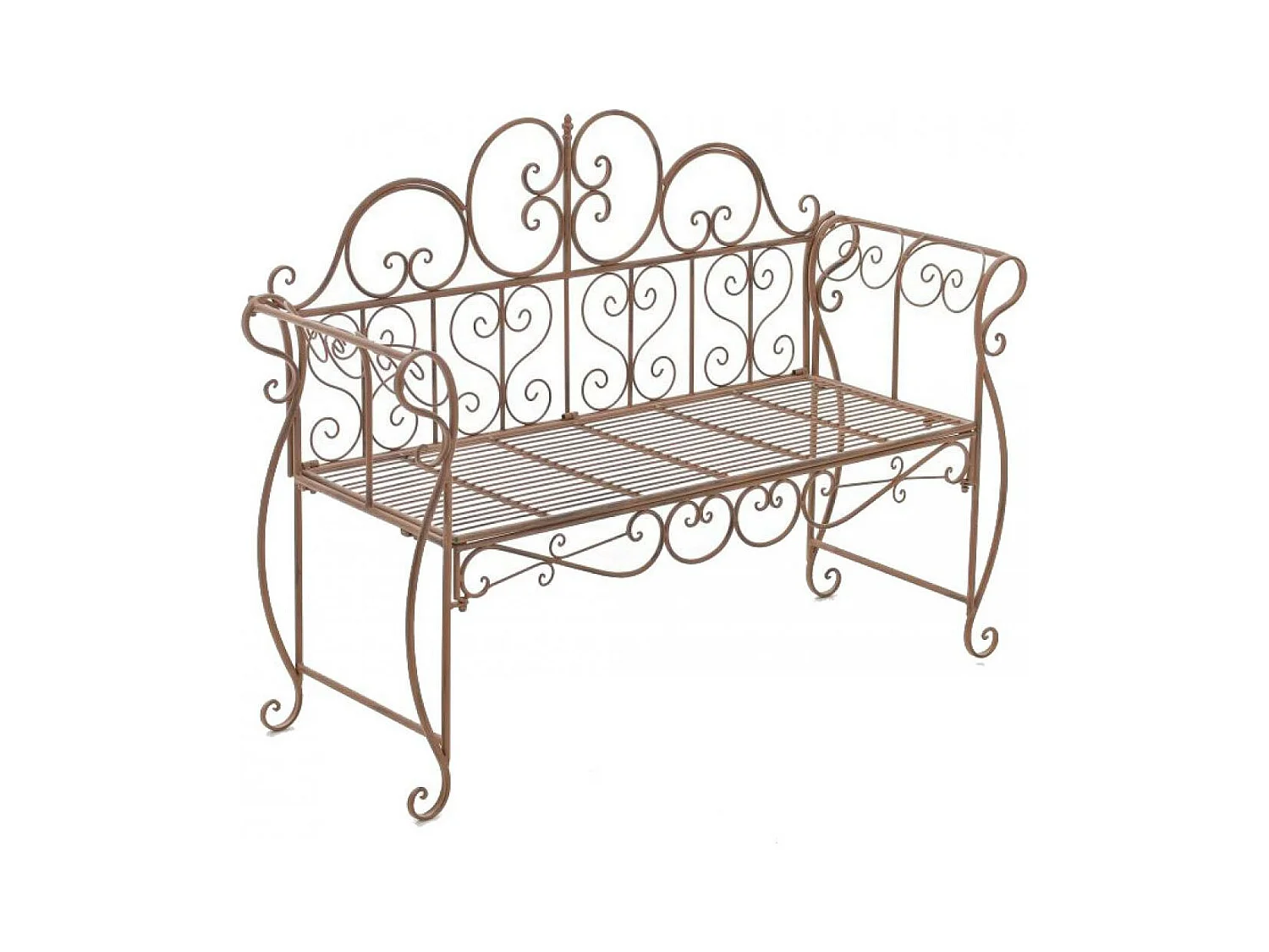 Banc de jardin - Métal - Marron antique - Minna