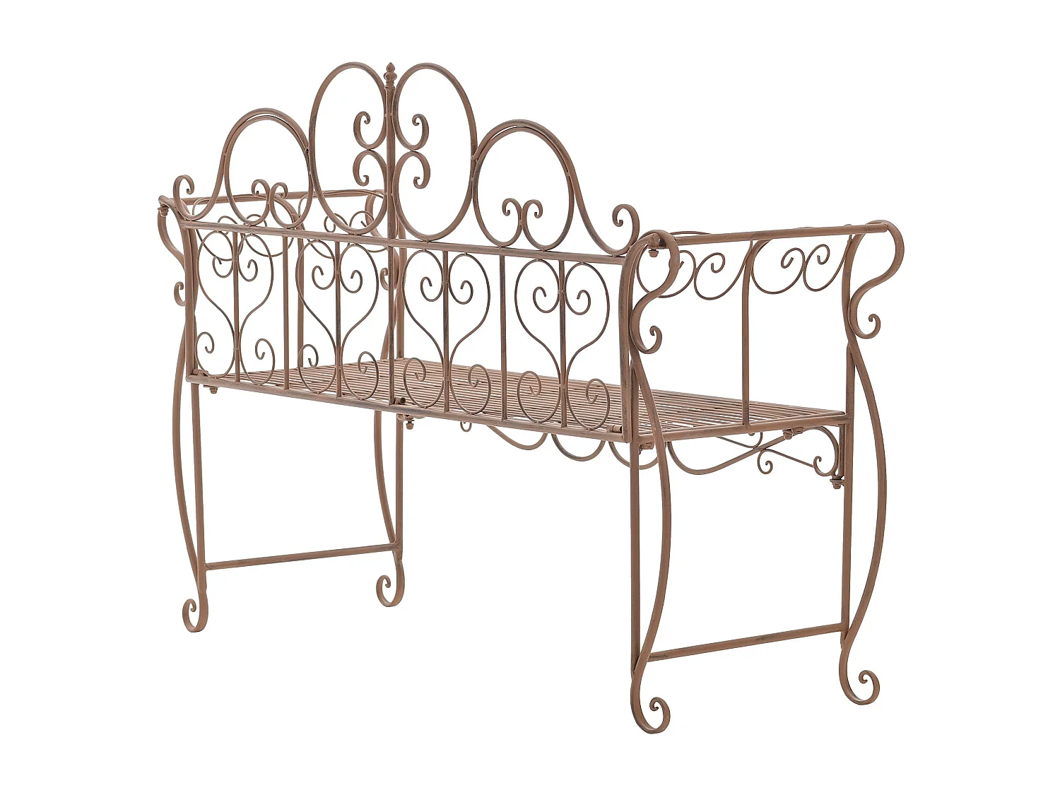 Banc de jardin - Métal - Marron antique - Minna