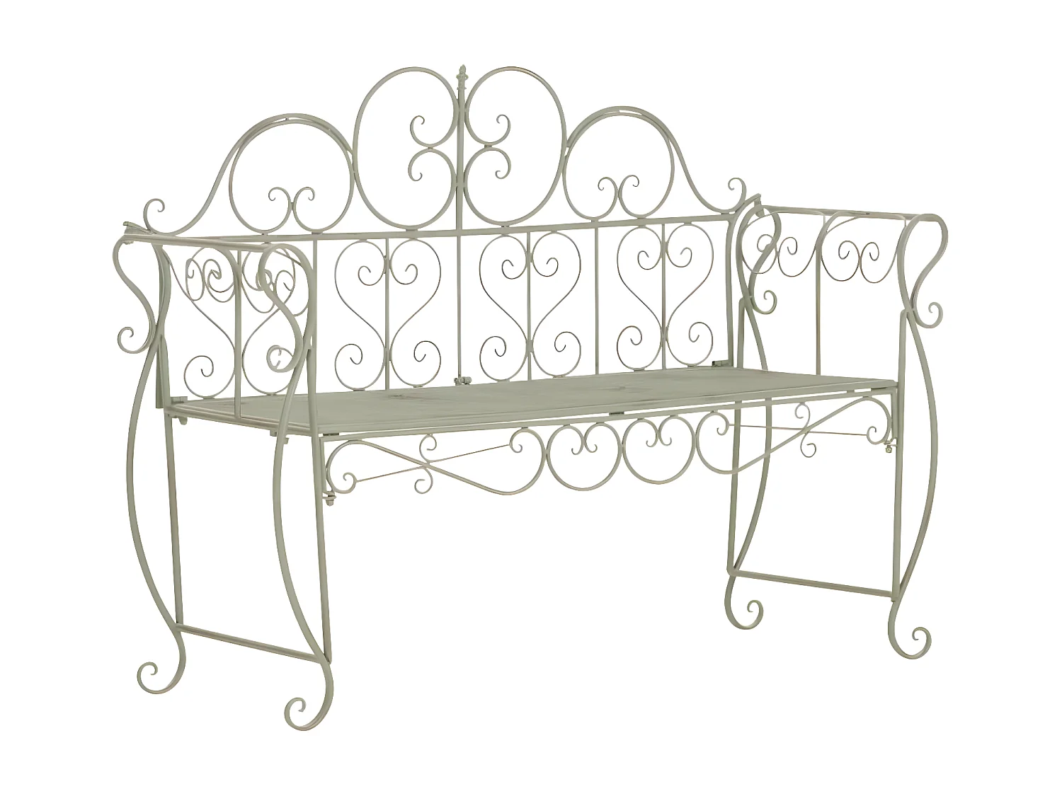 Panchina da giardino - Metallo - verde antico - Minna